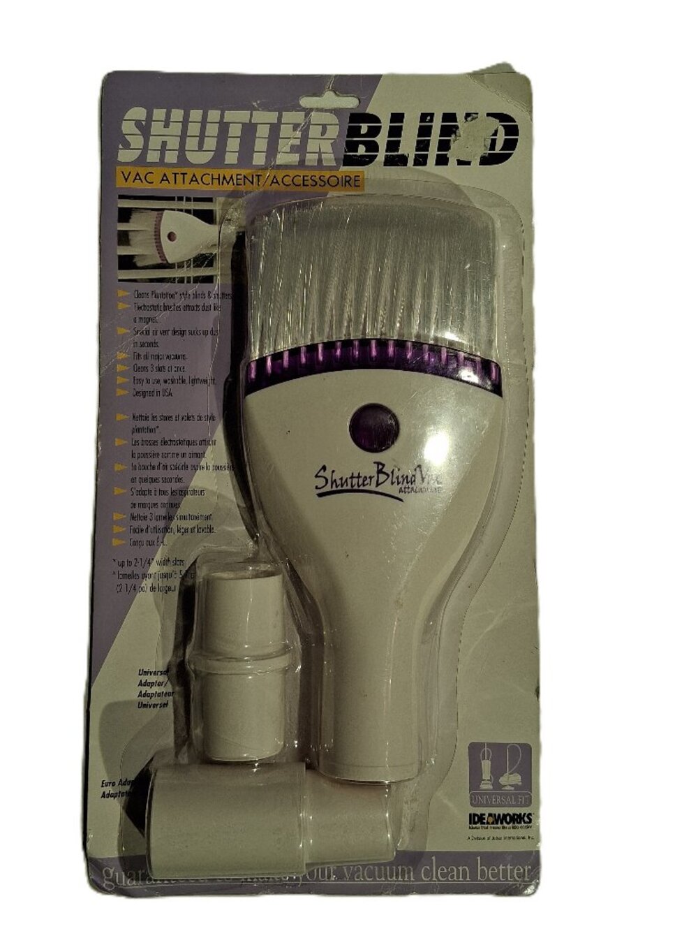 Shutter Blind Vac Attachment   IdeaWorks   Universal Fit   Adapter   New  Sealed